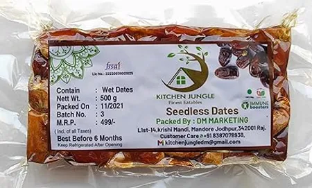 Kitchen Jungle Seedless Dates 1kg Pin Khajur Arabian Dates Dates Dry Fruit