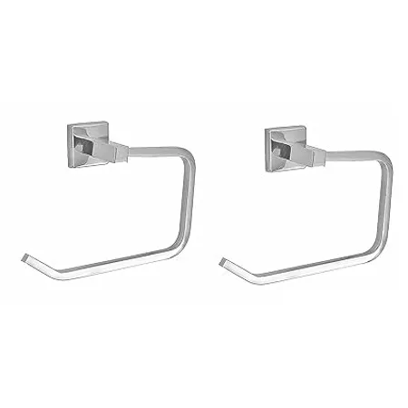 Klaxon 102 Kristal Steel Towel Ring Holder 2 Pieces 