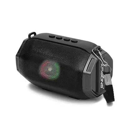 Krisons QUBE Bluetooth Speaker 10W Multi Media Bluetooth Party Speaker with RGB Lights USB SD Card and FM Radio Black