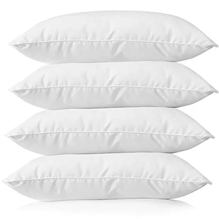 Kuber Industries Luxurious 4 Piece Microfibre Pillow Filler 17 x27 White CTKTC022195