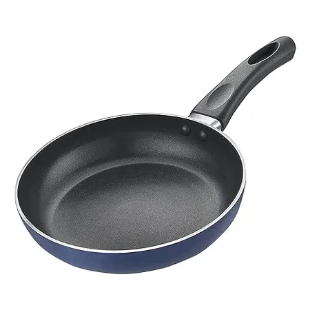 Kuber Industries Nonstick Pan Aluminium Frying Pan Nonstick Tawa Egg Pan Granite Coating Omelet Pan for Kitchen Blue 
