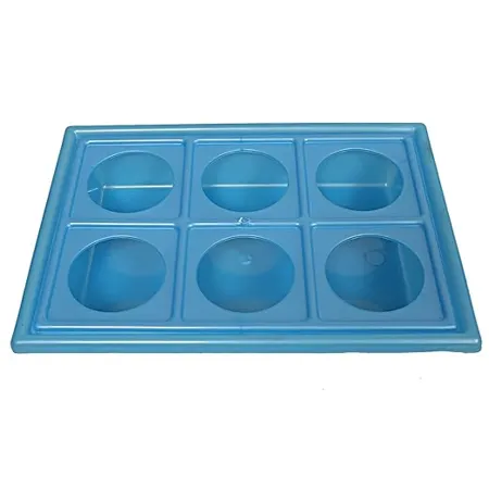 Kuber Industries Plastic Glass Holder Tray Blue Model CTKTC01918 Rectangular