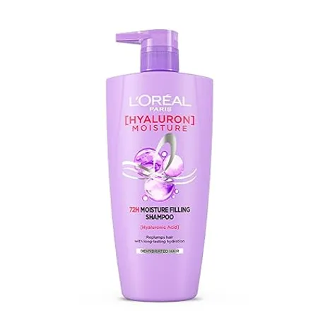 L Oreal Paris Moisture Filling Shampoo With Hyaluronic Acid For Dry Dehydrated Hair Adds Shine Bounce Hyaluron Moisture 72H 1L