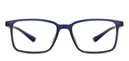 LENSKART BLU Zero Power Blue Cut Computer Glasses Anti Glare Lightweight Blocks Harmful Rays UV Protection Specs Men Women Large LB E13737