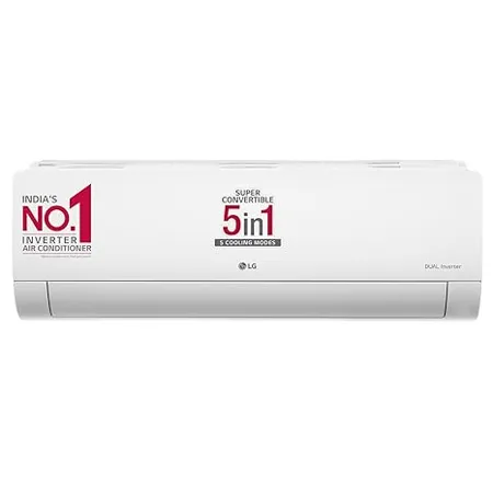 LG 1 5 Ton 5 Star VIRAAT DUAL Inverter Split AC Copper Super Convertible 5 in 1 Cooling HD Filter with Anti Virus Protection 2023 Model RS Q19BNZE White 