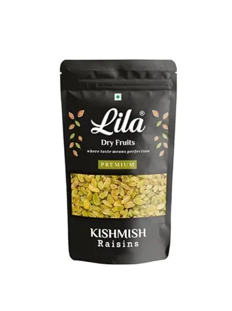 LILA DRY FRUITS Premium Seedless Golden Raisins 1000g 1Kgs Amazing Quality Green Kishmish Nutritious Dried Grapes Rich in Iron Vitamin B Healthy Sweet Treats