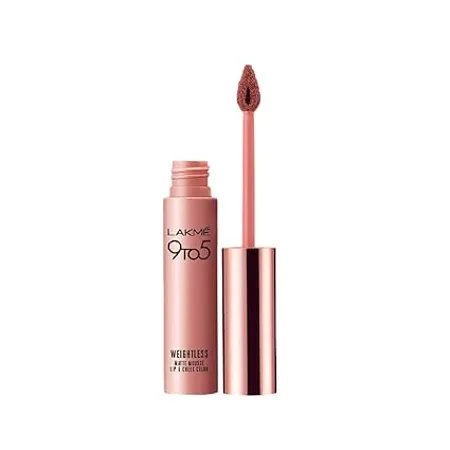 Lakme 9 To 5 Weightless Mousse Lip Cheek Color Matte lipstick Blush Lightweight Long Lasting Lip Cheek Tint For Dewy Look Blush Velvet 9 g