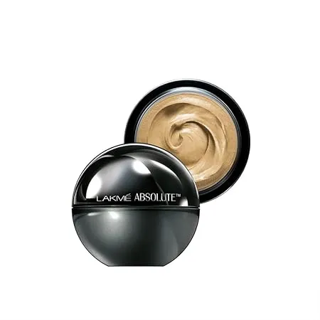Lakme Absolute Skin Natural Mousse Foundation Matte Finish Full Coverage Minimizes Pores Has SPF8 Long Lasting Face Makeup Ivory Fair 25g