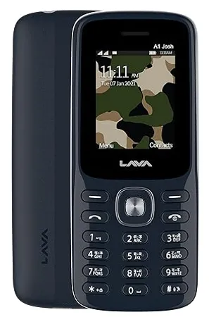 Lava A1 Josh with BOL Keypad Mobile Bolne wala Phone Message Speak Caller Speak Number Speak 1000mAh Battery Blue Silver