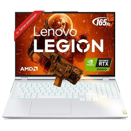 Lenovo Legion 5 Pro AMD Ryzen 7 6800H 16 40 64cm QHD IPS 165Hz 500Nits Gaming Laptop 16GB 1TB SSD Win 11 Office 2021 NVIDIA RTX 3060 6GB Alexa 3 Month Game Pass Glacier White 2 5Kg 82RG00ELIN