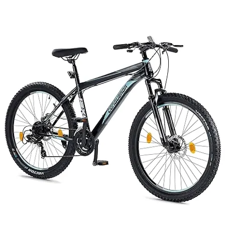 Lifelong Conqueror Freeride Shimano Gear Cycle 26T Steel MTB Unisex Cycle with 21 Speed Dual Disc Brake Frame Size 18 85 Assembled Pan India Installation Ideal for Unisex Adults 