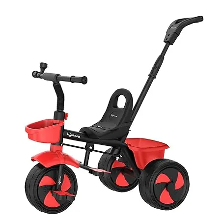 Lifelong Kids Tricycle with EVA Wheels Bell Storage Basket Baby Trike with Parental Control Age Group 2 Years to 5 Years Carrying Capacity Upto 30 kgs