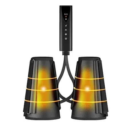 Lifelong LLM504 Rechargeable Air Pressure Massager For Calves Air Compression Massager With Heat and Vibration Calf Leg and Arm Massager for Pain Relief Multifunctional Air Pressure Massager 1 Year Warranty Black 