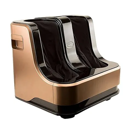 Lifelong LLM99 Foot Calf and Leg Massager With Heat and Vibration 80W 4 Motors Dark Brown