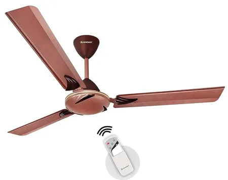 Longway Creta 1200mm 48 inch with remote High Speed Anti dust Decorative 5 Star Rated Ceiling Fan 400 RPM with 3 Year Warranty Rusty Brown Pack of 1 