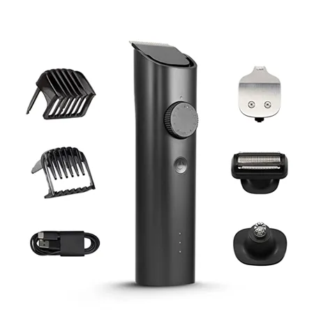 MI Xiaomi Grooming Kit All In One Professional Styling Trimmer Body Grooming Nose Ear Hair Trimming Blade Beard Comb 40 Length Settings 0 5Mm Precision Type C And 90 Min Run Time Black Men