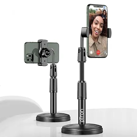 MINDFIED Mount DSM1 360 Rotating Mobile Phone Desktop Stand 24cm 32cm Adjustable Height Sturdy Stable Microphone Style Design Lightweight Portable Easy Install