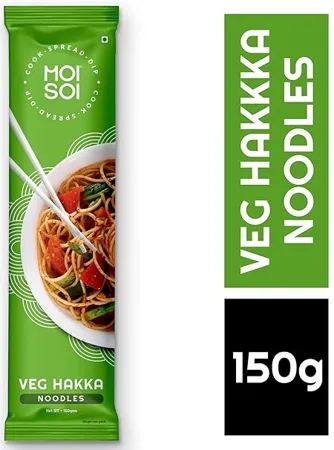 MOI SOI Chinese Veg Hakka Noodles Pack of 1 No Preservatives NO MSG Not Fried Air dried Noodles Get Restaurant Style Taste in Just 10 Minutes Serves 2 150 gms