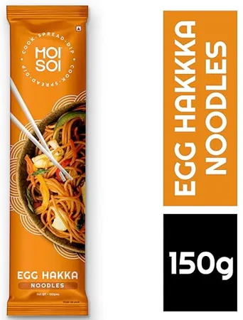 MOI SOI Egg Hakka Noodles No Preservatives Get Restaurant Style Taste in Just 10 Minutes Not MSG Serves 2 150 gms 