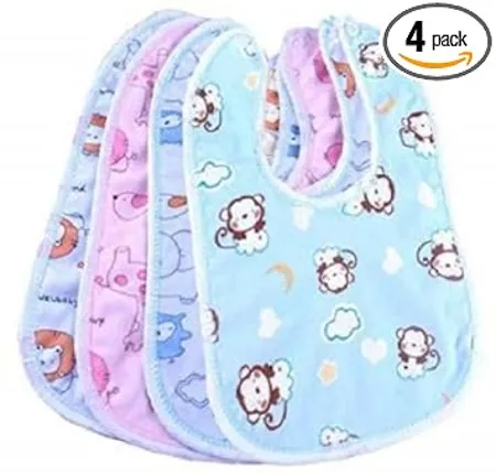 MOM SON Baby Waterproof Bibs Apron 4 Button bibs 