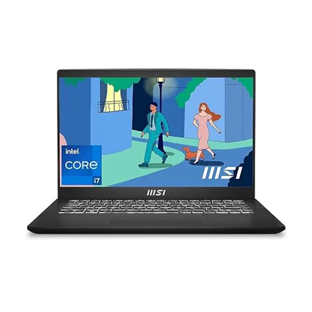 MSI Modern 14 Intel 12th Gen i7 1255U 36CM FHD 60Hz Laptop 16GB 512GB NVMe SSD Windows 11 Home Intel Iris Xe Graphics Classic Black 1 4Kg C12M 459IN