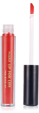 Make Up For Life Satin Luxe Liquid Lipstick 06 8 Ml Red 