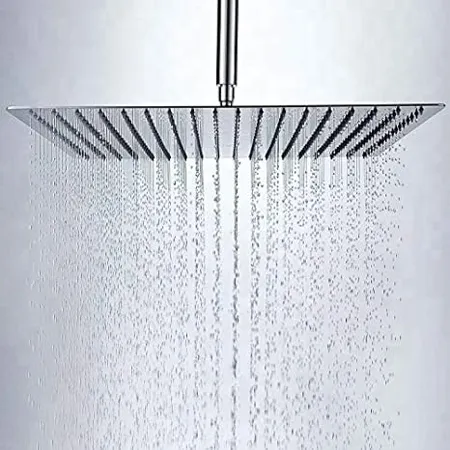 Marcoware 304 Stainless Steel Trident Square Overhead Shower 6x6 Inches Without Arm Chrome Polished Finish