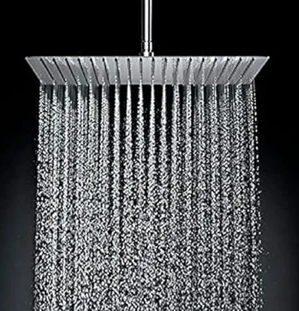 Marcoware SS Breezo Heavy Duty Bathroom Overhead Shower Head 8 Inches Chrome Polished Finish