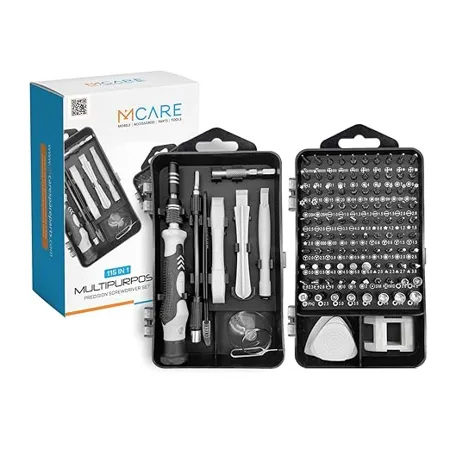 Mcare Screw driver Tool kit set 115 in 1 Professional Precision Screwdriver Set Multipurpose Mobile Computer Laptop repair tool set kit Home repairing kit 