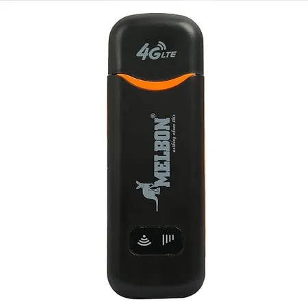 Melbon 4G LTE WiFi USB Dongle Stick with All SIM Network Support Plug Play 4G Data Card with up to 150Mbps Data Speed tri Band Black T708 