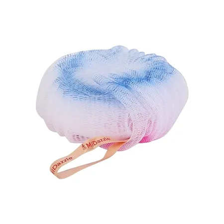 MiDazzle Luxury Bathing Spinner Loofah Sponge Scrubber Exfoliator for High Lather Cleansing Pack Of 1 Colors May Vary