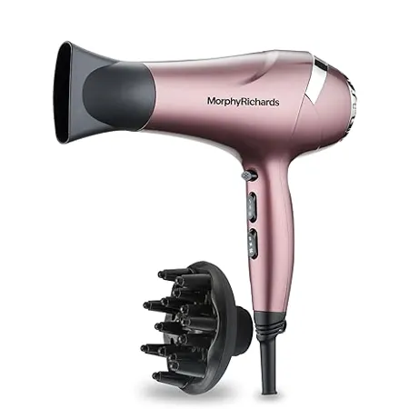 Morphy Richards Stylist Care HD222DC 2200W Professional Hair Dryer with Diffuser Iconic Care For Frizz Free Hair Removable concentrator 3 Speed 2 Heat Settings Cool Air Mode 2 Yr Warranty by Brand