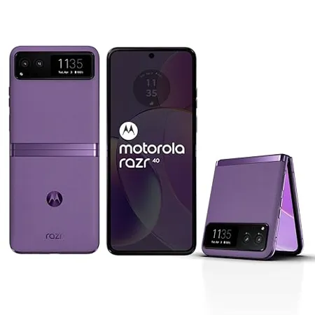 Motorola razr 40 Summer Lilac 8GB RAM 256GB Storage External AMOLED Display 6 9 AMOLED 144Hz Display 64MP Main Camera Android 13