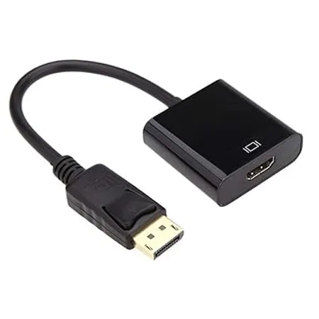 NISHTECH Display Port not USB to HDMI Adapter Display Port to HDMI Converter DP to HDMI Cord Male to Female Compatible with Computer Desktop Laptop PC Monitor Projector HDTV