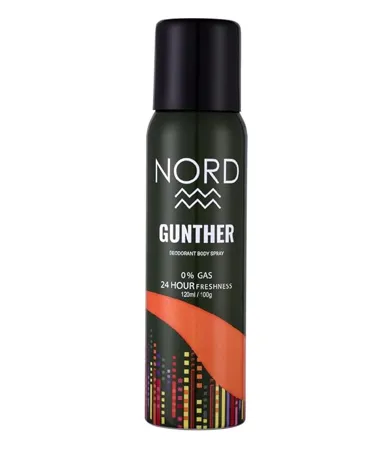 NORD Deodorant Body Spray For Men Gunther 120 ml Pack of 1 