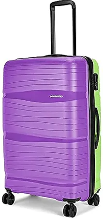 Nasher Miles Nicobar Hard Sided Polypropylene Check in Luggage Purple and Green 28 inch 75cm Trolley Bag