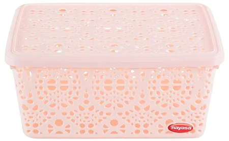 Nayasa Plastic Basket 29 Cm X 21 Cm X 14 Cm Beige 