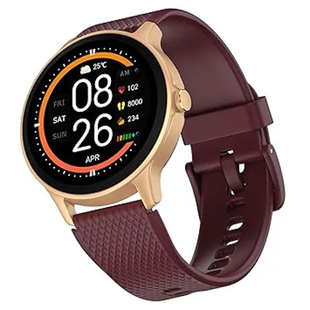 Noise Arc 1 38 Advanced Bluetooth Calling Smart Watch 550 NITS Brightness 100 Sports Modes 100 Watch Faces 7 Day Battery IP68 Deep Wine 