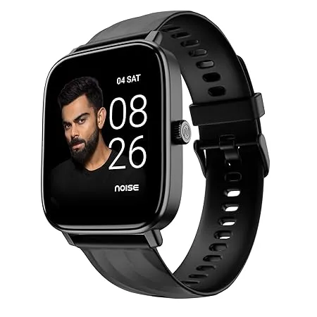 Noise Newly Launched Quad Call 1 81 Display Bluetooth Calling Smart Watch AI Voice Assistance 160 Hrs Battery Life Metallic Build in Built Games 100 Sports Modes 100 Watch Faces Jet Black 