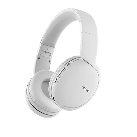 Noise Two Wireless On Ear Headphones with 50 Hours Playtime Low Latency up to 40ms 4 Play Modes Dual Pairing BT v5 3 Calm White 