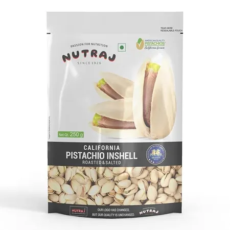 Nutraj California Pistachios 250g Roasted Salted Inshell Pista Crunchy Healthy Healthy Snacks Dry Fruits Nuts Rich in Vitamin Minerals Withshell Pistachio