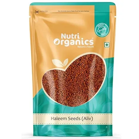 NutriOrganics Halim Seeds 250 Grams Aliv Seeds Haleem Seeds Seeds for Eating Immunity Booster Superfood Asaliya Garden Cress Seeds