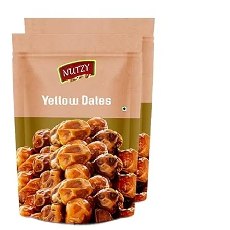 Nutzy Premium Dates Yellow Dates Peela Khajoor 500g 