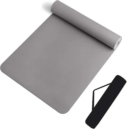 OJS Yoga Mats for Women Yoga mat for men exercise mat for home workout yoga mat for kids Exercise mat for home workout Anti skid Anti slip yoga Mate with Carrying Bag Made in India 4MM GREY 