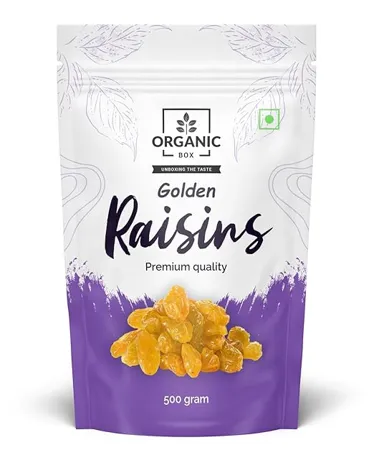 Organic Box 100 Natural and Premium Seedless Healthy Dry Fruit Seedless Green Raisins Hari Kishimish 1 Kg Diwali Gift Pack