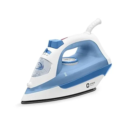 Orient Electric FabriFeel 1600 Watt Steam Iron for clothes with Weilburger Coated Non Stick Soleplate Silver Layered Thermostat for Better Heat Conductivity Vertical Horizontal Ironing Steam Burst 2 Years Warranty