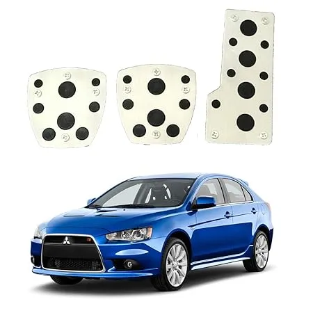 Oshotto 3 Pcs Non Slip Manual CS 08 Car Pedals Kit Sports Pad Covers Set Compatible with Mitsubishi Lancer CEDIA Black 