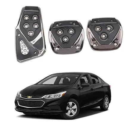 Oshotto 3 Pcs Non Slip Manual CS 375 Car Pedals kit Pad Covers Set Compatible with Chevrolet Cruze Black 