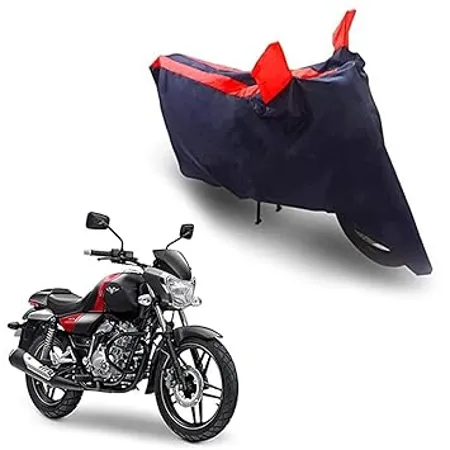 Oshotto Dust Proof Double Mirror Pocket Taffeta Bike Body Cover Compatible with Bajaj V Red Blue 