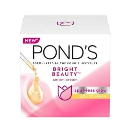 POND S Bright Beauty SPF 15 PA Day Cream 50 g Non Oily Mattifying Daily Face Moisturizer With Niacinamide to Lighten Dark Spots for Glowing Skin